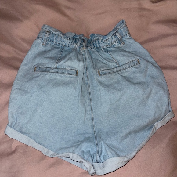 high waist paper bag shorts - Picture 3 of 3